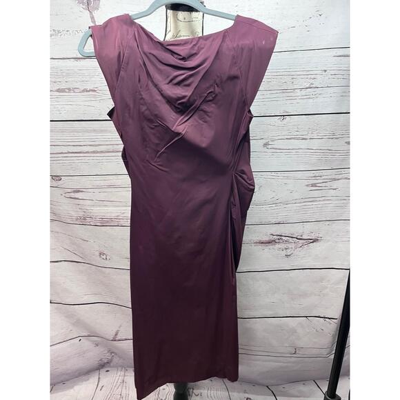 Diane Von‎ Furstenberg Maroon Slimming Wrap Dress Size 6 Womens